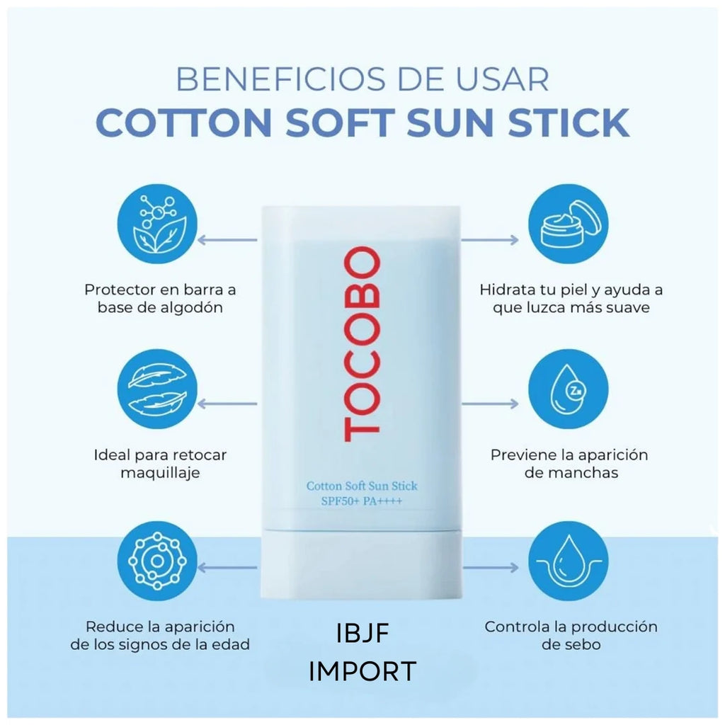 TOCOBO Cotton Soft Sun Stick SPF50+ PA++++ (19g)